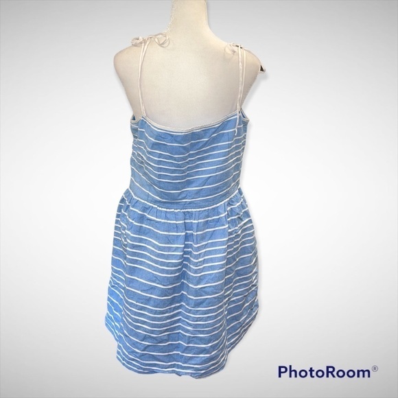 Gap Fit & Flare Striped Dress in Barclay Blue  Size 8 - Picture 4 of 4